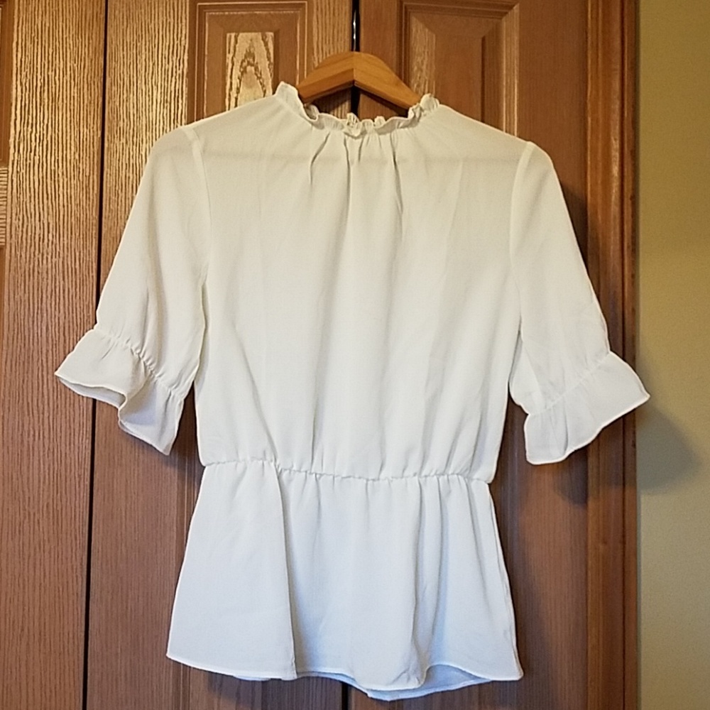 White Chiffon Blouse